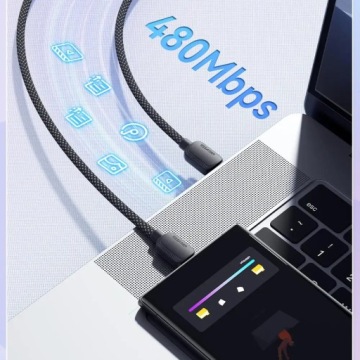 БЫСТРЫЙ ПРОЧНЫЙ КАБЕЛЬ USB-C PD 100 Вт 5А ДЛЯ HUAWEI XIAOMI SAMSUNG 1M