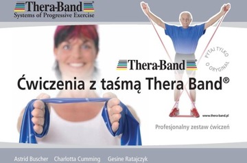 THERABAND GOLD РЕЗИНОВАЯ ЛЕНТА 1,5 М + НАБОР УПРАЖНЕНИЙ