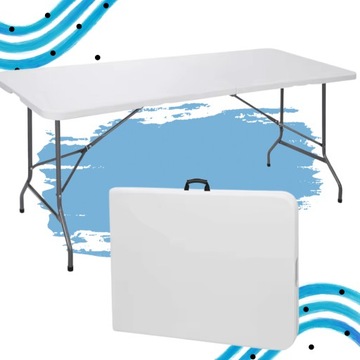 СКЛАДНОЙ СТОЛ ДЛЯ БАНКЕТНОГО ОБСЛУЖИВАНИЯ САДОВЫЙ, БЕЛЫЙ, 180х75см.