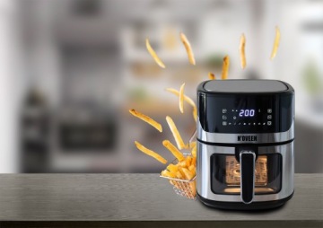 НЕЖИРАЕМАЯ ФРИТЮРНИЦА ОБЪЕМОМ 6,5 л, 8 ПРОГРАММ ФРИТЮРНИЦА INOX LED со светодиодной подсветкой ФРИТЮРНИЦА