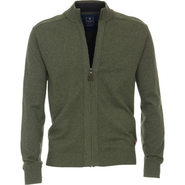 bawełniany sweter męski rozpinany Redmond 681622 zielony XL
