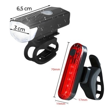 СВЕТОДИОДНАЯ ВЕЛОСИПЕДНАЯ ФОНАРЬ ДЛЯ ВЕЛОСИПЕДА, РУЛЬ, МОЩНАЯ, ПЕРЕЗАРЯЖАЕМАЯ, USB + ЗАДНЯЯ