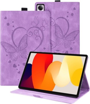 Xiaomi Redmi Pad 6 etui 2023 11 cala, wytłaczana skóra PU, motyl