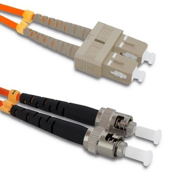 Qoltec Patchcord światłowodowy SC/UPC - ST/UPC / Multimode / 50/125 / OM2 /