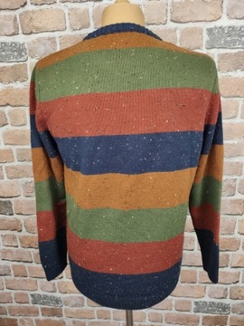 Pull & Bear Kolorowy SWETER w PASKI Pullover M