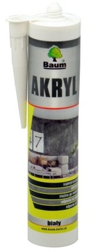 BAUM AKRYL PLASTYCZNO - ELASTYCZNY BIAŁY 280ML