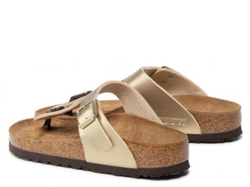 Klapki Damskie Birkenstock 1016109 GIZEH BF NARROW Złote 39