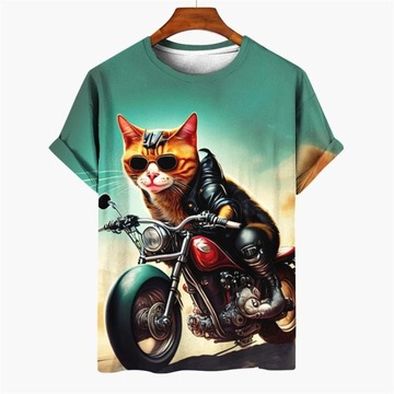 cat funny Pattern T-shirt 3d Printed T Shirt Men W