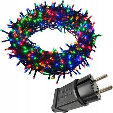 LAMPKI CHOINKOWE 500 LED MULTI ZEW/WEW GRUBE MOCNE NA CHOINKĘ CHOINKA