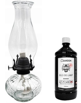 СТЕКЛЯННАЯ МАСЛЯНАЯ ЛАМПА 550мл. + МАСЛО 1Л + ФИТИЛЬ 50см