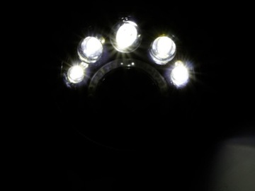 REFLEKTOR MOTOCYKLOWY LED UNIWERSALNY HOMOLOGACJA