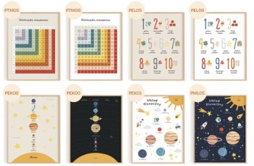 Плакат ИЗУЧАЕМ АЛФАВИТ буквы ABC 30х40 МОДНО