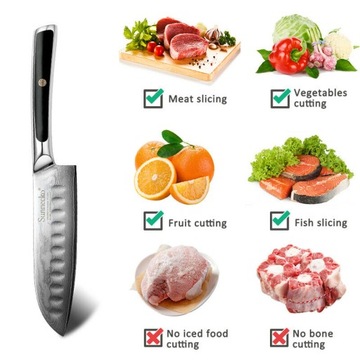 Японский нож SANTOKU SUNNECKO ELITE 13 DAMAST VG10