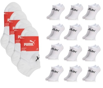 Skarpety stopki Puma 12 par r. 43/46 białe