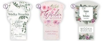 Наклейки Этикетки ŻUBROWKA WEDDING VODKA, матовая фольга