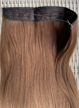 Наращивание волос, капучино/омбре, накидка