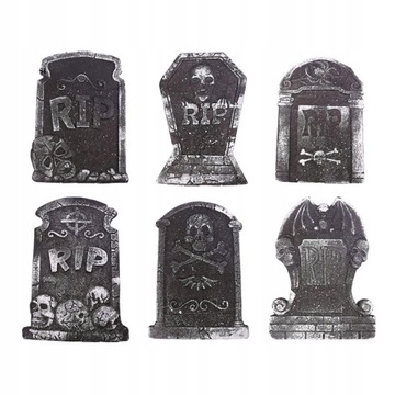 6 sztuk Halloween dekoracji Nagrobek dekoracji
