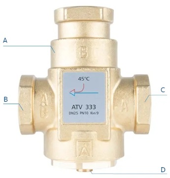 AFRISO Температурный клапан ATV 333 DN25 Rp1