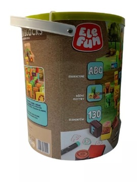 Элефун деревянные блоки буквы с маками сафари