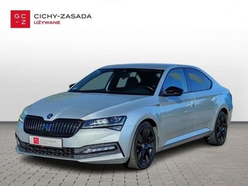 Skoda Superb III Liftback Facelifting 2.0 TSI 190KM 2021 Skoda Superb 2.0 TSI 190KM Sportline DSG LED Kamera Canton Virtual Android