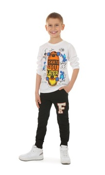 Спортивные штаны, ВЫШИВКА - 140 ЧЕРНЫЙ