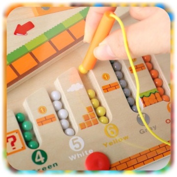 ДЕРЕВЯННАЯ МАГНИТНАЯ МОНТЕССОРИ МАГНИТНАЯ ОБУЧАЮЩАЯ ЦВЕТА ПОДСЧЕТ ДЛЯ ДЕТЕЙ