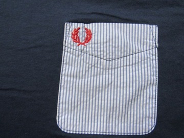 FRED PERRY/ ORYGINALNY GRANATOWY T SHIRT /L