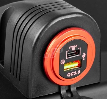 Ładowarka gniazda 2xUSB gniazdo zasilania 12V 24V