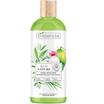 Bielenda Eco Nature Мицеллярная вода для снятия макияжа, детоксицирующая и матирующая 500мл