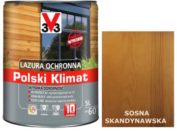 Lazura V33 Polski Klimat 10 lat Sosna Skandynaw 5L