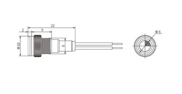 Светодиодный индикатор приборной панели 12 В, синий