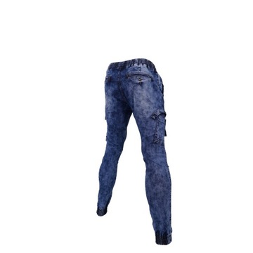 Spodnie jeansowe joggery bojówki męskie roz. 31