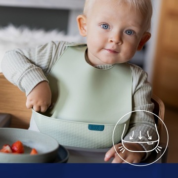 Силиконовый нагрудник LOVI Granola с карманом.