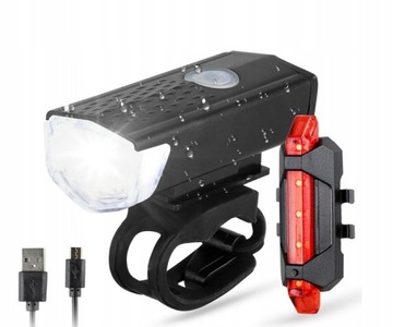 НАБОР ПЕРЕДНИХ ЗАДНИХ USB-ЛАМП ДЛЯ ВЕЛОСИПЕДА