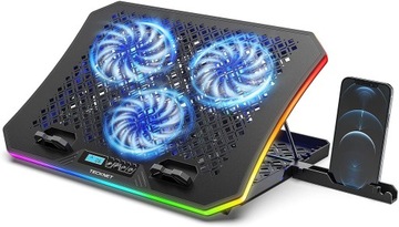 CHŁODZĄCA PODSTAWKA POD LAPTOPA UCHWYT NA TELEFON