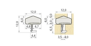 QLON QL3106 БЕЛАЯ ПРОКЛАДКА ДЛЯ ДЕРЕВЯННЫХ ДВЕРЕЙ