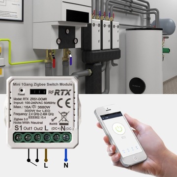 Реле контроллера модуля RTX БЕЗ НАПРЯЖЕНИЯ WiFi TUYA +RF источник питания 12 В /