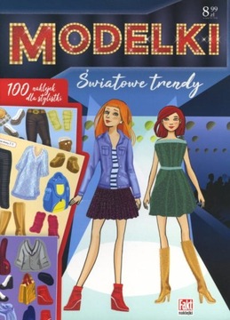 Książeczka z naklejkami MODELKI - światowe trendy 100 naklejek