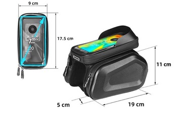 ВОДОНЕПРОНИЦАЕМАЯ ВЕЛОСИПЕДНАЯ СУМКА ДЛЯ РАМЫ ВЕЛОСИПЕДНЫЙ ЧЕХОЛ ДЕРЖАТЕЛЬ ДЛЯ ТЕЛЕФОНА 7 ДЮЙМОВ