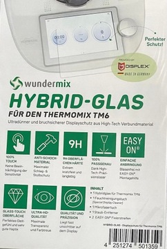 Защитная стеклянная пленка для Thermomix TM6 Wundermix Сделано в Германии