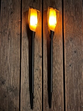 Lampy Solarne Pochodnie Płomień LED Premium Oświetlenie Ogrodowe 2 szt.