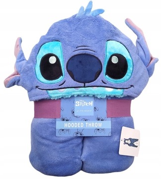 DISNEY STITCH koc z kapturem / narzutka 120x150
