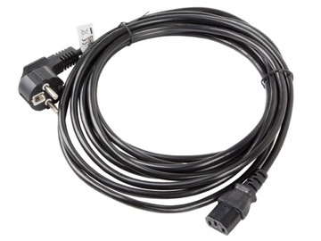 Силовой кабель CEE 7/7 IEC 320 C13, 5 м, черный