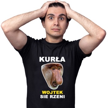 CZARNA KOSZULKA WIECZÓR KAWALERSKI NOSACZ IMIĘ L