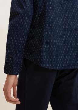 Tom Tailor Shirt With An All-over Print - Navy Geo