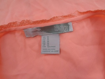 38-40 FOREVER 21 BLUZKA TOP KORONKA PEACH L39-69