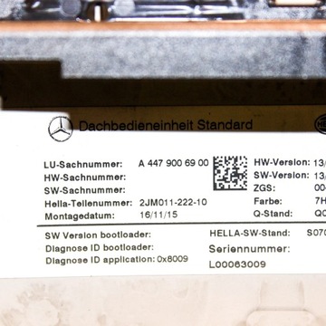 MERCEDES-BENZ VITO VIANO W447 2016 SVĚTLO SEDADLA PŘEDNÍHO