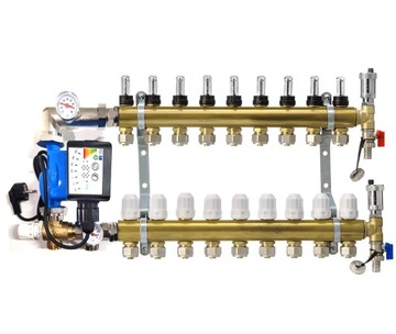 Rozdzielacz 9 grupa pompa ELEKTRONICZNA podłogówka