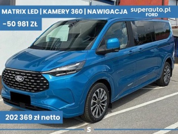 Ford Tourneo Custom II  L1 2.5 Plug-in Hybrid  232KM 2025 Tourneo Custom 340 L2H1 Titanium X PHEV CVT 2.5 232KM
