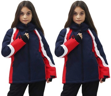 KURTKA NARCIARSKA ZIMOWA DZIECIECA NARTY SNOWBOARDOWA MEMBRANA roz 128/134